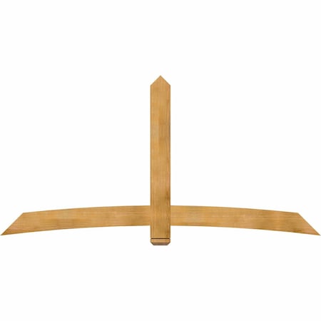 Ekena Millwork Bellingham Rough Sawn Timber Gable Bracket, Western Red Cedar, 96"W x 48"H x 2"D x 6"F, 12/12 Pitch GBW096X48X0206BEL00RWR